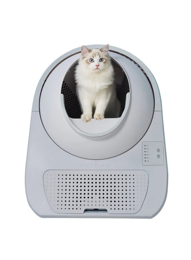 Catlink Scooper Young Pro X AI Self Cleaning With Odour Removal Cat Litter Box 13L 63x62x74cm - Lightgrey - Image 1