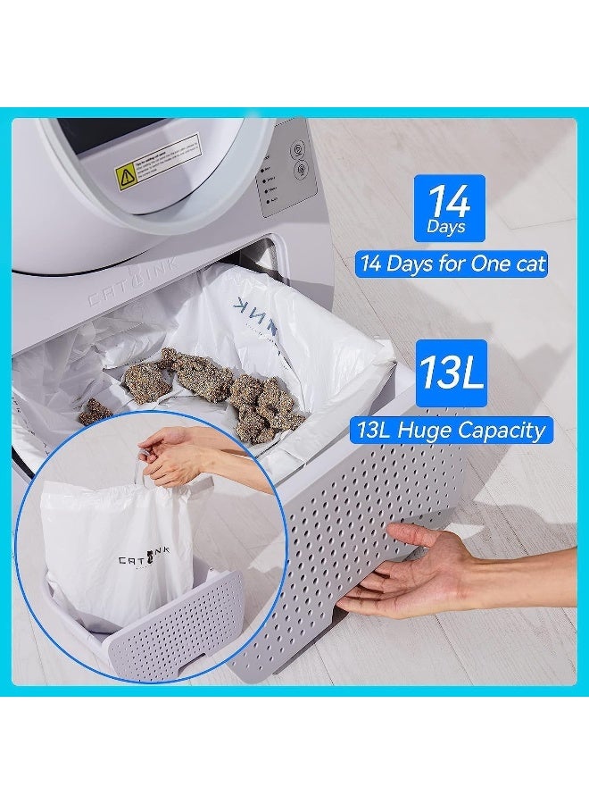 Catlink Scooper Young Pro X AI Self Cleaning With Odour Removal Cat Litter Box 13L 63x62x74cm - Lightgrey - Image 3