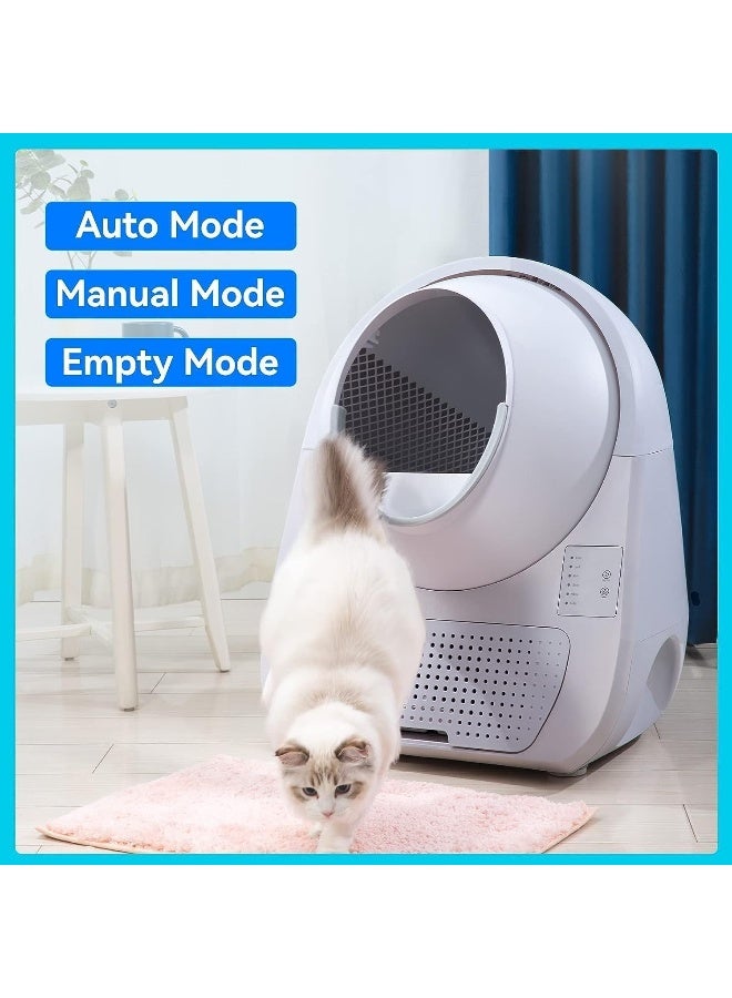 Catlink Scooper Young Pro X AI Self Cleaning With Odour Removal Cat Litter Box 13L 63x62x74cm - Lightgrey - Image 2