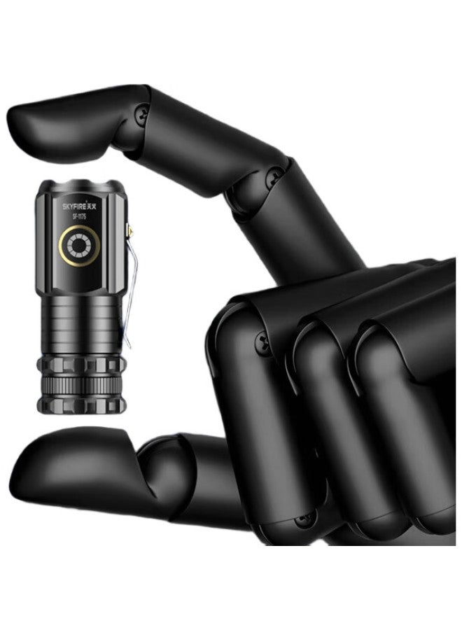 SkyFire Flashlight, High Brightness, Long Battery Life, Large Capacity, Compact Headlamp, Mini Portable, Ultra-Bright Led, Military And Outdoor Special Use - Image 3