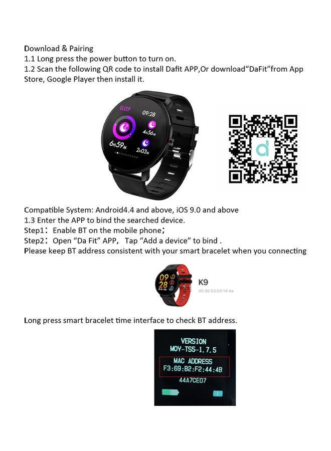 نيبمينينت ساعة يد ذكية سينبونو K9 أحمر - Image 4