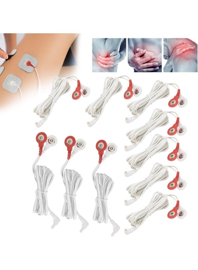 klarako 10pcs / Bag TENS Wire Cable, 2.35mm 1.5m 2‑in‑1 Button Type Electrode Lead Wires Cable for TENS Unit Physiotherapy Machine - Image 2