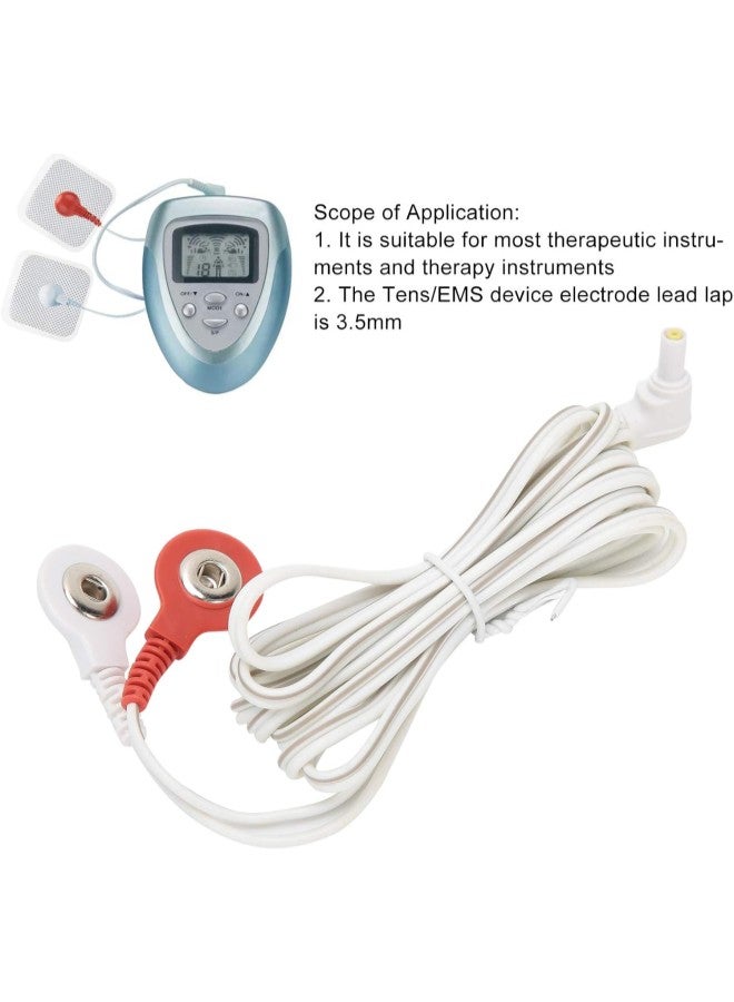 klarako 10pcs / Bag TENS Wire Cable, 2.35mm 1.5m 2‑in‑1 Button Type Electrode Lead Wires Cable for TENS Unit Physiotherapy Machine - Image 5