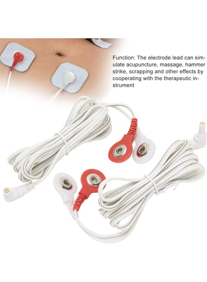 klarako 10pcs / Bag TENS Wire Cable, 2.35mm 1.5m 2‑in‑1 Button Type Electrode Lead Wires Cable for TENS Unit Physiotherapy Machine - Image 4