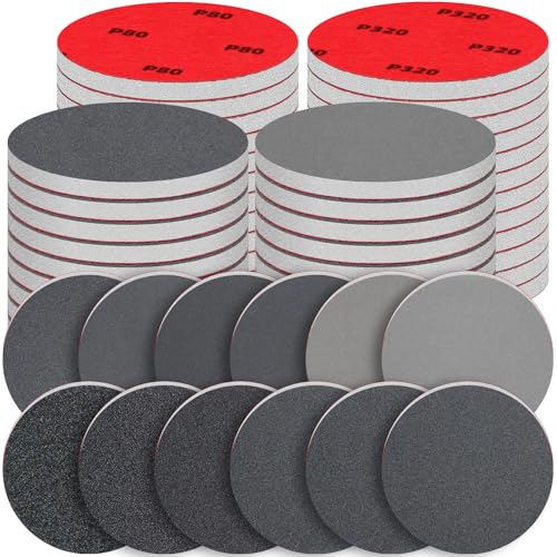 Pukamam 48 Pcs 3 inch Sanding Sponge Disc Set, 80-3000 Grit Hook and Loop Foam Sanding Pads, Washable Reusable Sandpaper Assortment for Wood, Metal, Auto, Wet Dry Finishing - Image 1