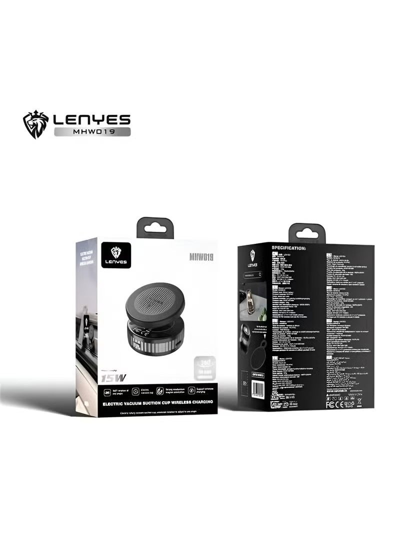 Lenyes Magnetic Car Phone Holder | 360° Rotation | Adjustable Arm | Strong Suction Mount for Dashboard | Android, iPhone and Laptop Compatible | Universal Mobile Holder - MHW019 - Image 2