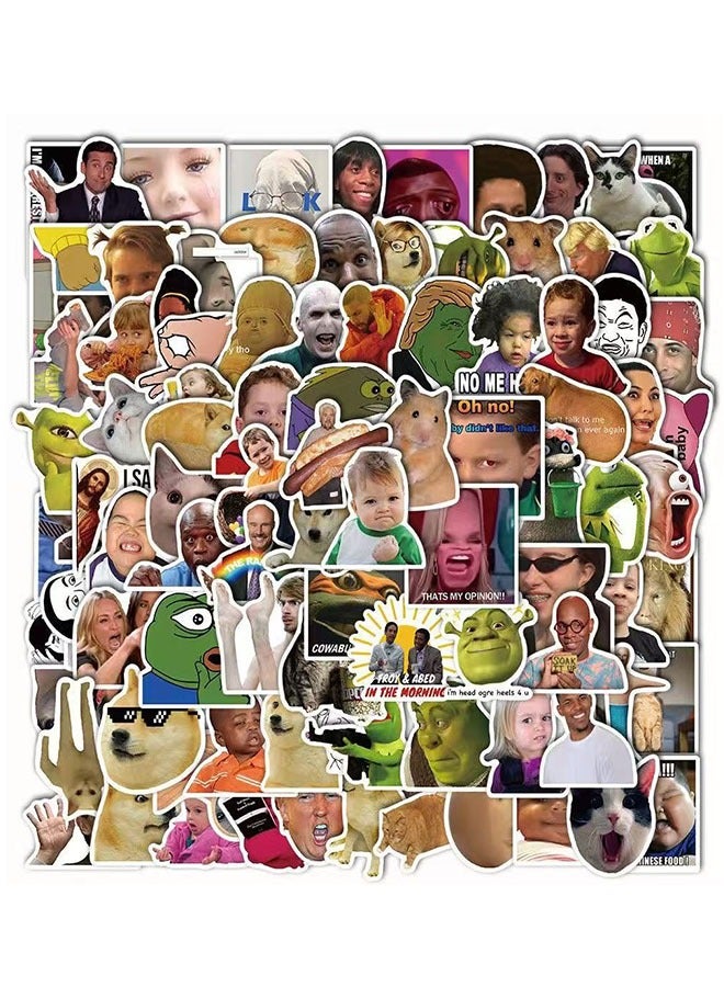 100 قطعة مضحكة ملصقات ضد الماء للكروم ملصقات للكمبيوتر المحمول، آي فون، زجاجات الماء، لوح تزلج، كمبيوتر، ملصقات السيارات شارات - Image 1