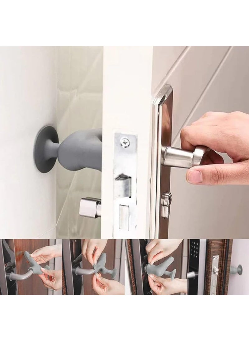 Graidient span Graidient span Silicone Door Handle Cover with Suction Cup 1 PcMix Color  - Image 2