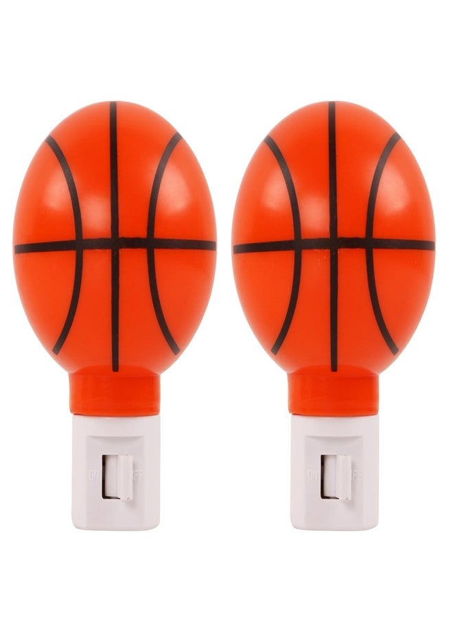 Omeet 2 Pack Warm White - Upgraded Version LED Plug-in Night Light for Kids - Basketball Shaped Lamp Take Good Care Children Sleep - Image 1