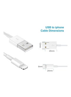 نيبمينينت محول طاقة بجهد 5 فولت وتيار 1 أمبير مع كابل USB لهاتف أبل آيفون أبيض  - Image 2