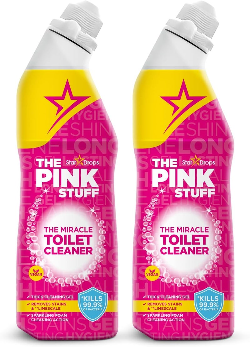 Star Drops The Pink Stuff Toilet Gel - The Miracle Toilet Cleaner, 750ml (2-Pack) - Image 1