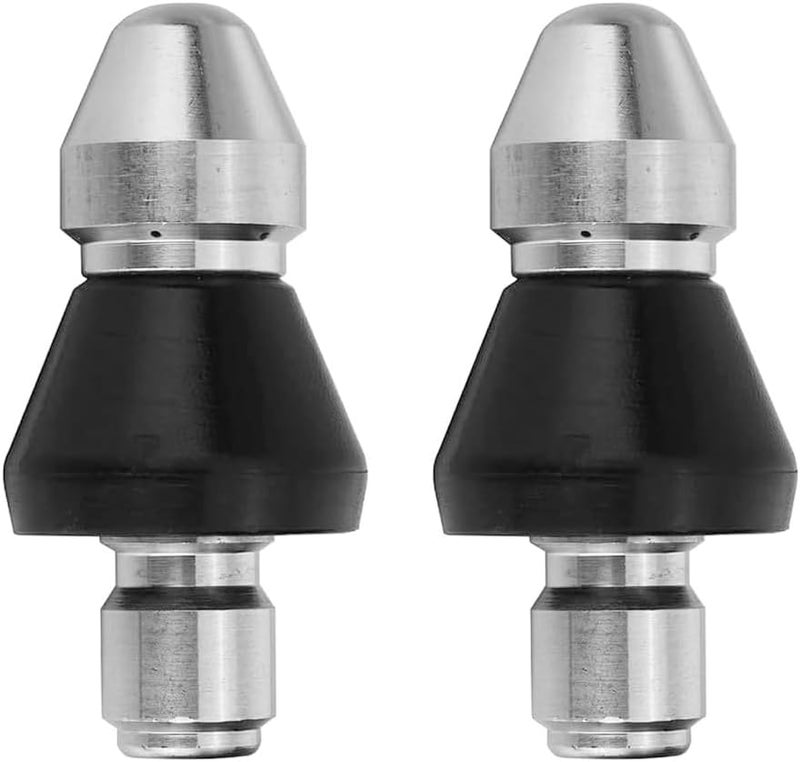 CREEXEON 2Pack Pressure Washer Sewer Jetter Nozzle,Durable Sewer Jet Nozzle,Drain Cleaning Water Jetter,5000 PSI, 3/8 Inch Quick Release Plug (3/8 Inch- 2Pack) - Image 1