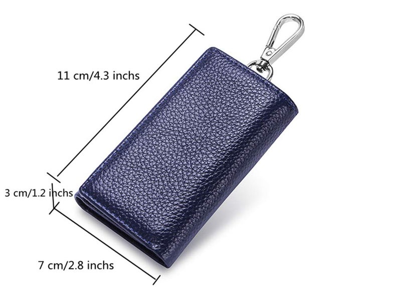 RuoFeng RuoFeng Keychain Key Holder Ring with 6 Hooks Snap Closure (Blue)  - Image 2