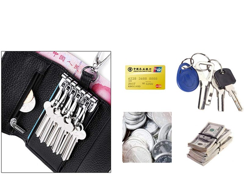 RuoFeng RuoFeng Keychain Key Holder Ring with 6 Hooks Snap Closure (Blue)  - Image 5