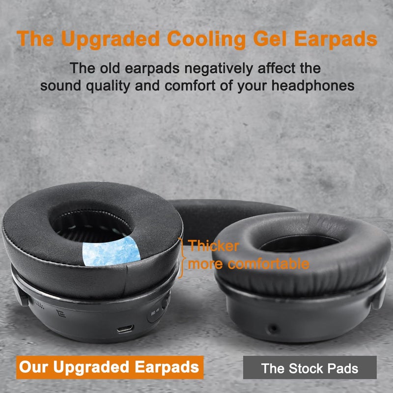 SoloWIT Cooling-Gel Earpads Cushions for Bose Headphones, Replacement Ear Pads for Bose QuietComfort 15 QC15 QC25 QC2 QC35/Ae2 Ae2i Ae2w/SoundTrue & SoundLink Around-Ear & Around-Ear II - Blue&Black - Image 3