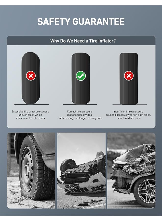 Astroai Digital Tire Pressure Gauge With Inflator(3-250 Psi 0.1 For Display Resolution), Heavy Duty Air Chuck And Compressor Accessories With Rubber Hose And Quick Connect Coupler, Blue - Image 5