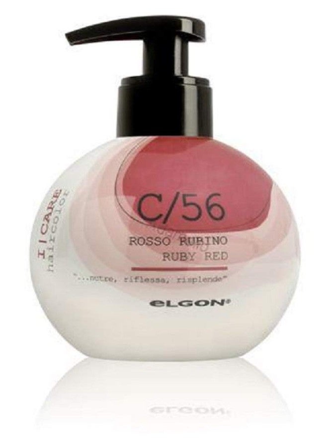 Elgon I/care Haircolor Rinse Coloring Conditioning Cream 6.76 Oz (Ruby Red C56)