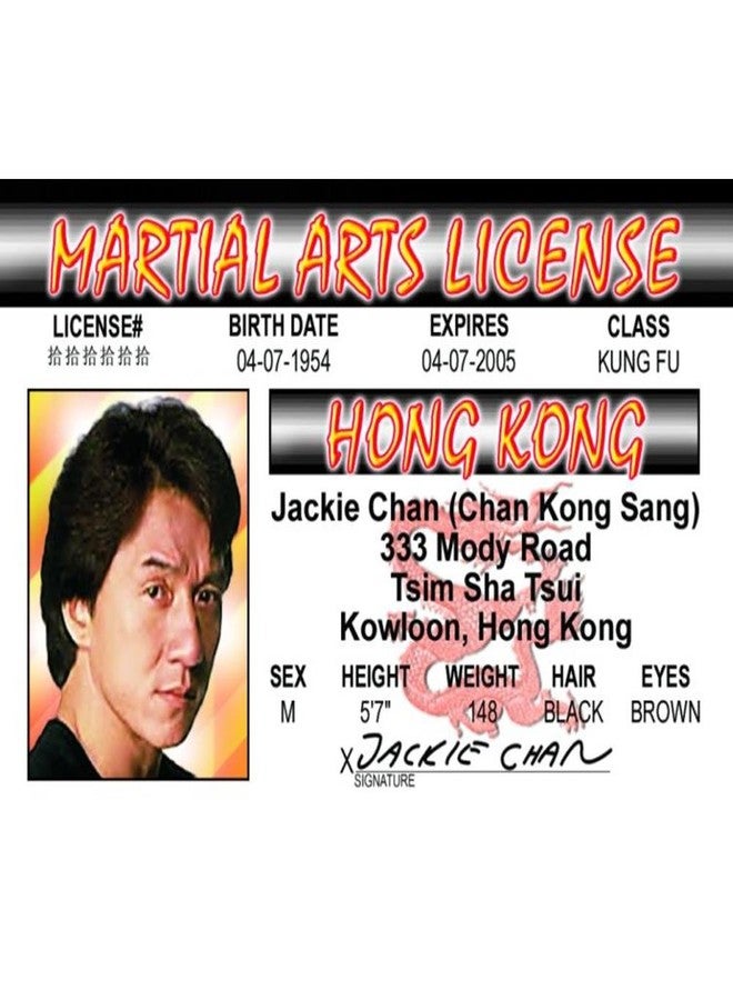 Signs 4 Fun Parody Driver’s License | Jackie Chan ID | Fake ID Novelty Card | Collectible Trading Card Driver’s License | Novelty Gift for Holidays | Made in the USA - Image 2
