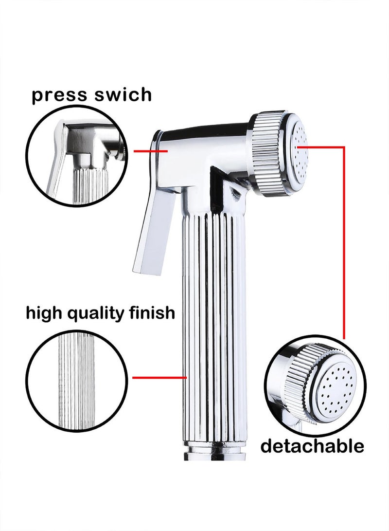 Shattaf Set, Bidet Sprayer with 1.2 m Hose and Seat, for Shower and Personal Hygiene  - Image 2