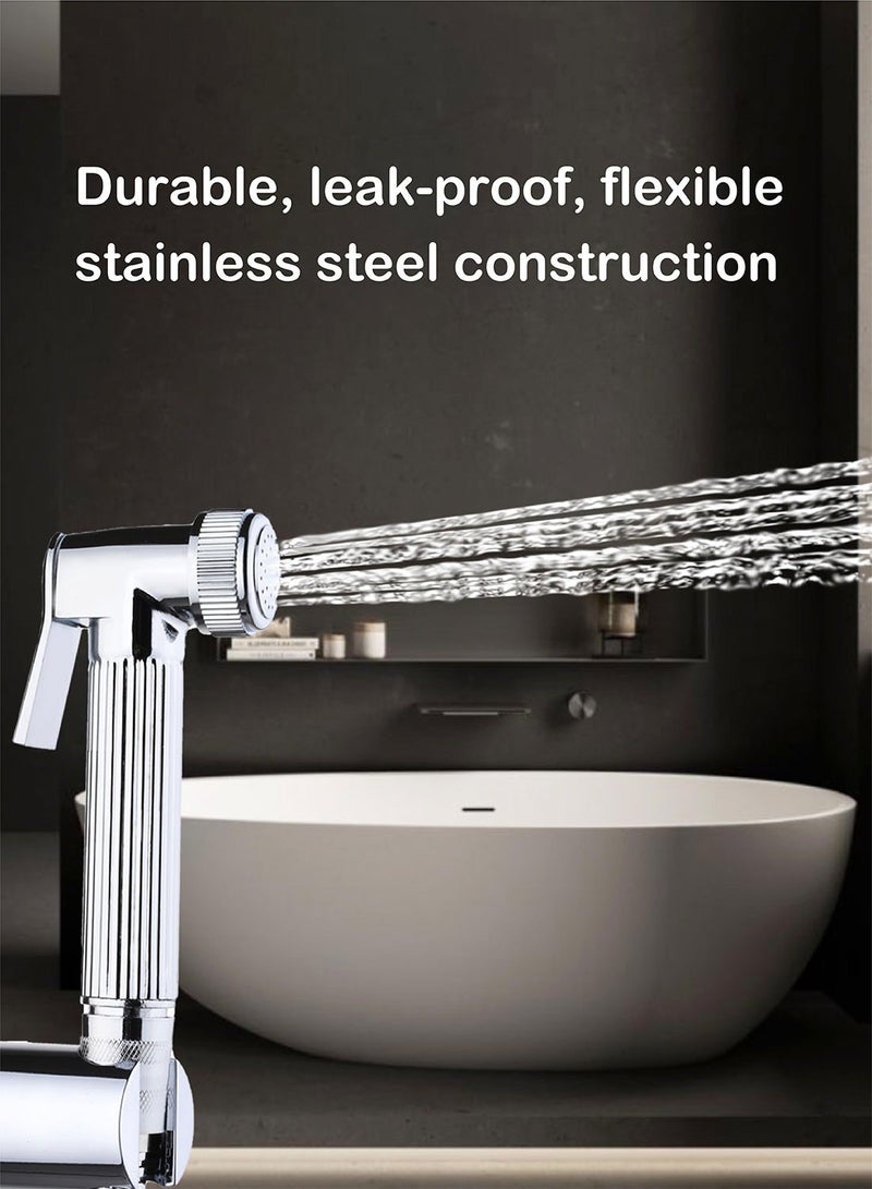 Shattaf Set, Bidet Sprayer with 1.2 m Hose and Seat, for Shower and Personal Hygiene  - Image 3