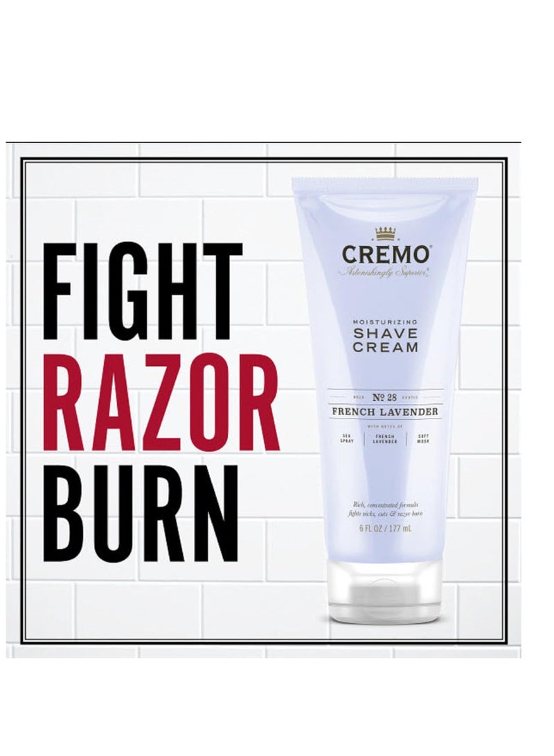 Cremo French Lavender Moisturizing Shave Cream, Astonishingly Superior Ultra-Slick Shaving Cream for Women Fights Nicks, Cuts and Razor Burn, 6 Fl Oz - Image 4