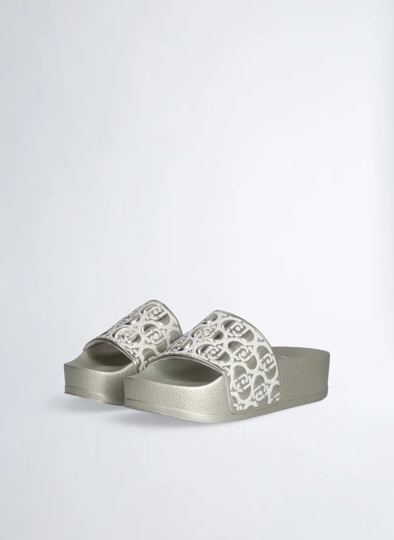 Liu Jo Metallic-effect platform sandals