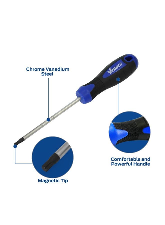 VTOOLS T27 Torx Screwdriver with Magnetic Black Tip and Ergonomic Grip Professional & Multi-Purpose Screwdriver 5x100mm Perfect For Work & Home Use - Image 4