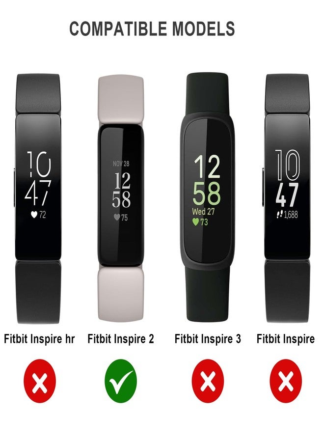 اي كي مجموعة من 4 أساور متوافقة مع Fitbit Inspire 2 للرجال والنساء، أساور رياضية بديلة قابلة للتعديل لـ Fitbit Inspire 2 / Ace 3 (أسود/بنفسجي دخاني/أخضر أفوكادو/شاي حليب) - Image 2