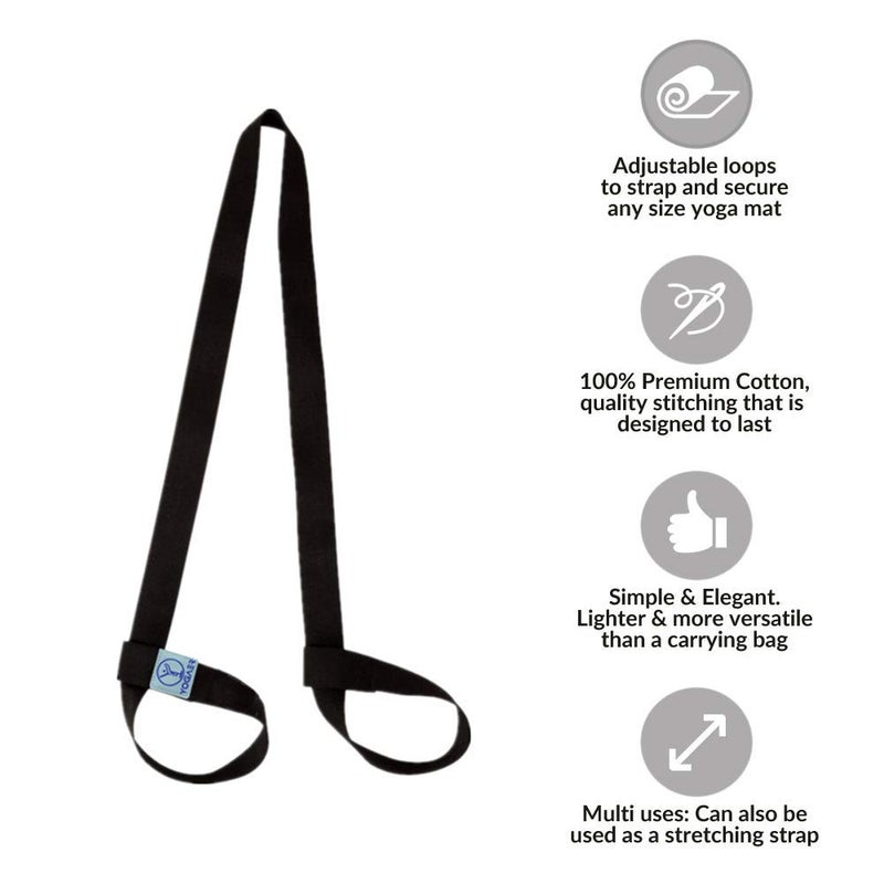 YOGAER Yoga Mat Carrier Strap, Adjustable Thick Straps Sling for Carrying Large Mats, Stretching Band - Image 2