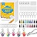 Csyidio 251 PCS Shrink Dink Keychain Kit Includes 20 Sheets Shrink Plastic Sheets Hole Punch Tassels Lobster Clasps Keychain Clip Jump Rings Key Ring Great for DIY Mothers Day Crafts - Image 3