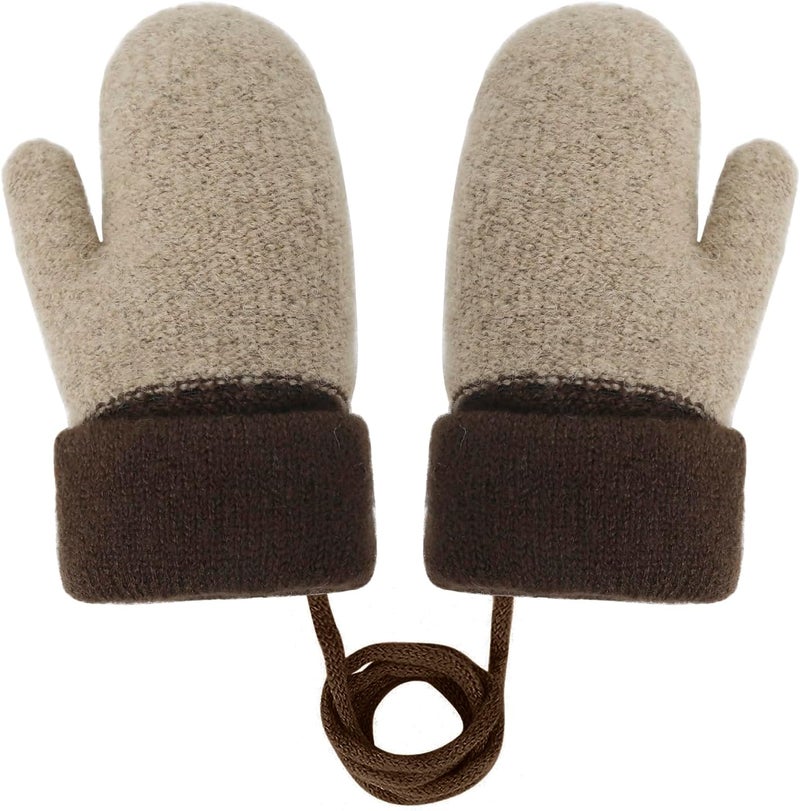 Holiberty Toddler Kids Warm Winter Gloves Cute Infant Baby Boys Girls Thick Fleece Lined Full Finger Ski Snow Gloves Mittens - Image 2