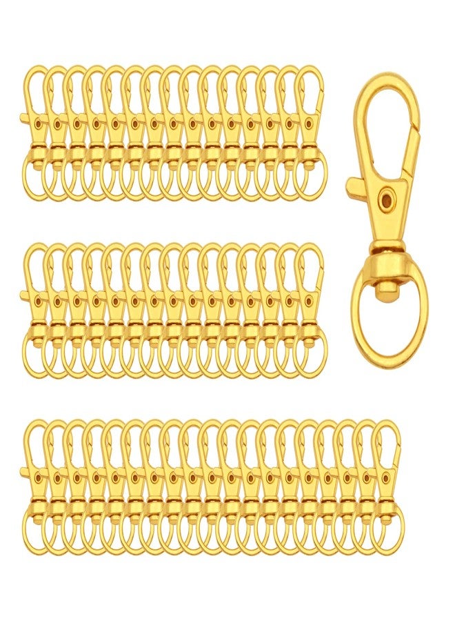 ZoloAJay 50pcs Swivel Snap Hooks Premium Metal Golden Lobster Claw Trigger Clasps for Lanyard Keychain Rings Bag Purse Tag Jewelry Making DIY Crafts Length 1.26inch(32mm) Inside Width 0.39inch(10mm) - Image 1