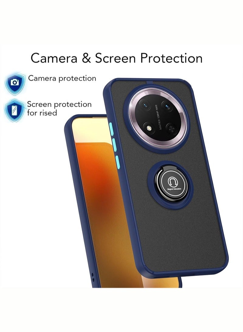 Honor X9c 5G Case Cover, 360°Rotating Kickstand Ring + Support Magnetic Car Mount + Slim Thin PC&TPU Shockproof Mobile Phone Case for Honor X9c 5G, Black - Image 2