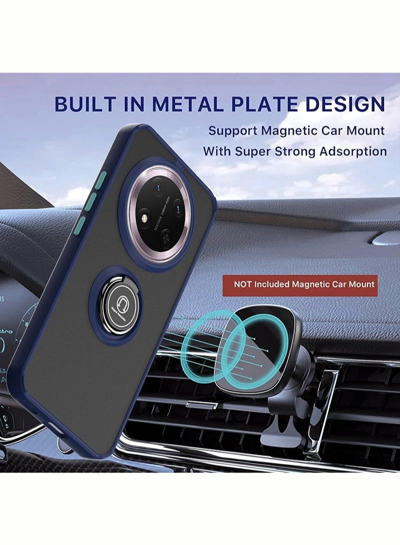 Honor X9c 5G Case Cover, 360°Rotating Kickstand Ring + Support Magnetic Car Mount + Slim Thin PC&TPU Shockproof Mobile Phone Case for Honor X9c 5G, Black - Image 3