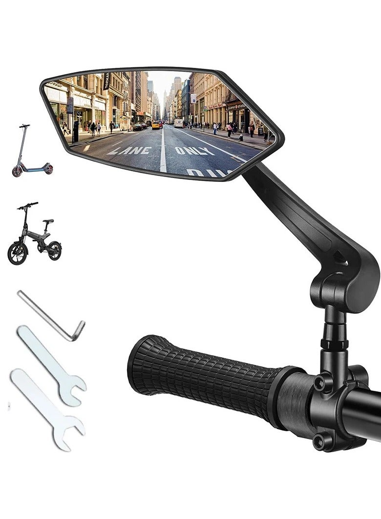 2 Pieces Bike Rear View Mirror Reflector Adjustable Rotatable Handlebar Mirror Clear Rearview Electric Scooter Cycling Bicycle Accessories for Mountain Road Bike - Image 5