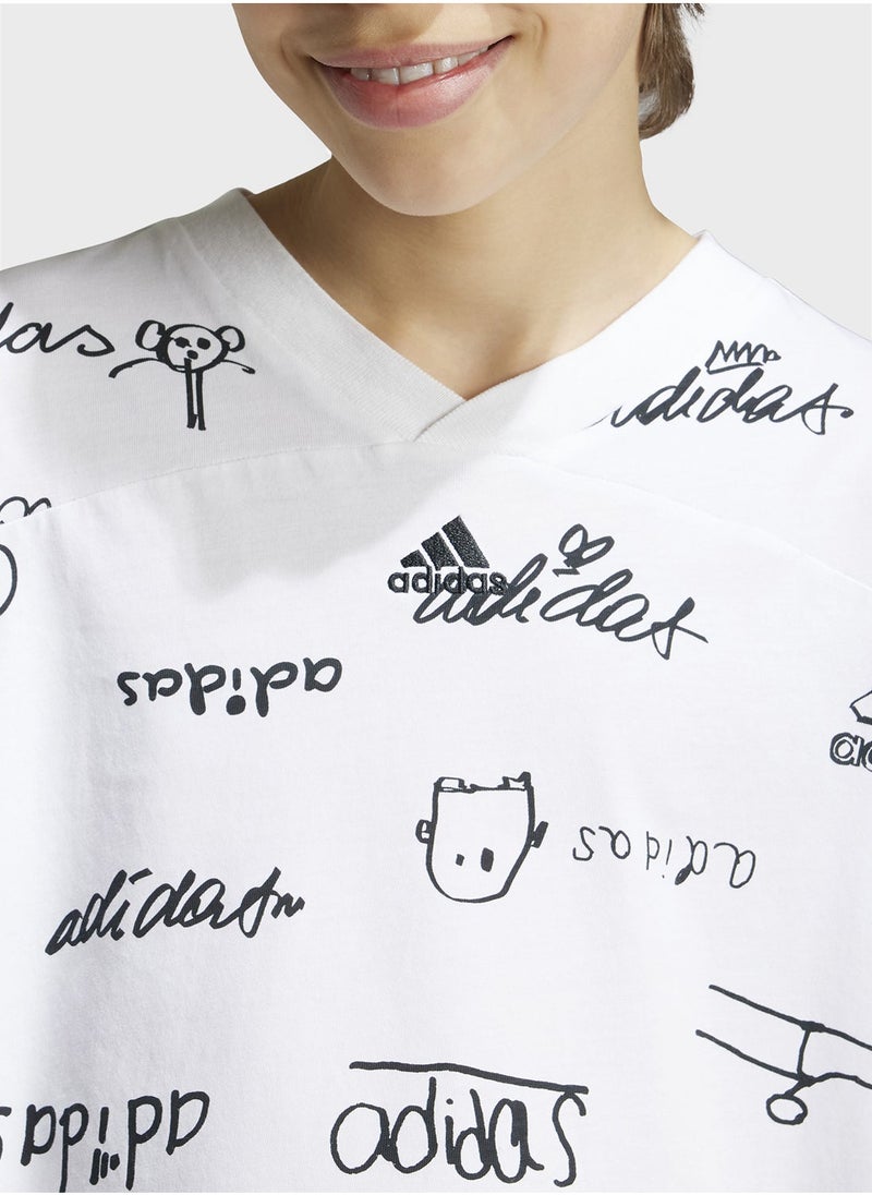 Adidas - Youth Brand Love T-Shirt - Image 1