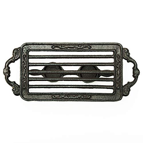 Sungmor Heavy Duty Cast Iron Teapot Dish Warmer Stable Holder for Tealight Stand | Tealight Warmer Decorative Stove for Villa Yard Balcony-Rectangle - Image 1