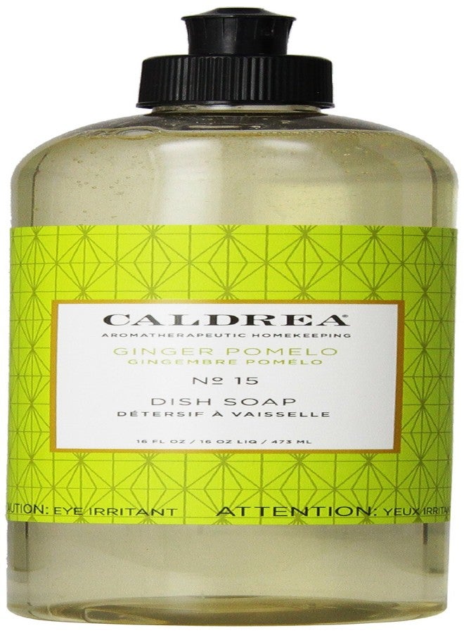 Caldrea Dish Soap Liquid, Ginger Pomelo, 16-Ounce Bottles (Pack of 2) - Image 1