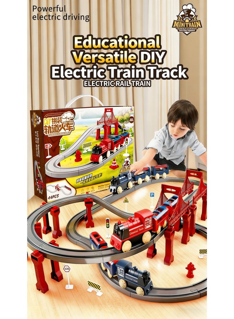 Uthriyya 110cm electric rail train playset Electric high-speed rail train toys Assemble the rail train set Model train toys Train toys with tracks Birthday present Toys for boys - Image 2