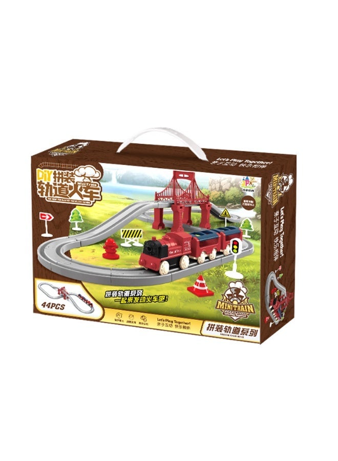 Uthriyya 110cm electric rail train playset Electric high-speed rail train toys Assemble the rail train set Model train toys Train toys with tracks Birthday present Toys for boys - Image 1