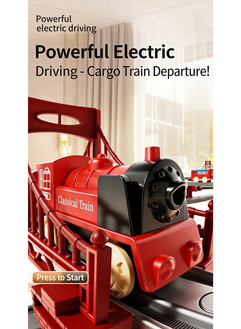 Uthriyya 110cm electric rail train playset Electric high-speed rail train toys Assemble the rail train set Model train toys Train toys with tracks Birthday present Toys for boys - Image 4