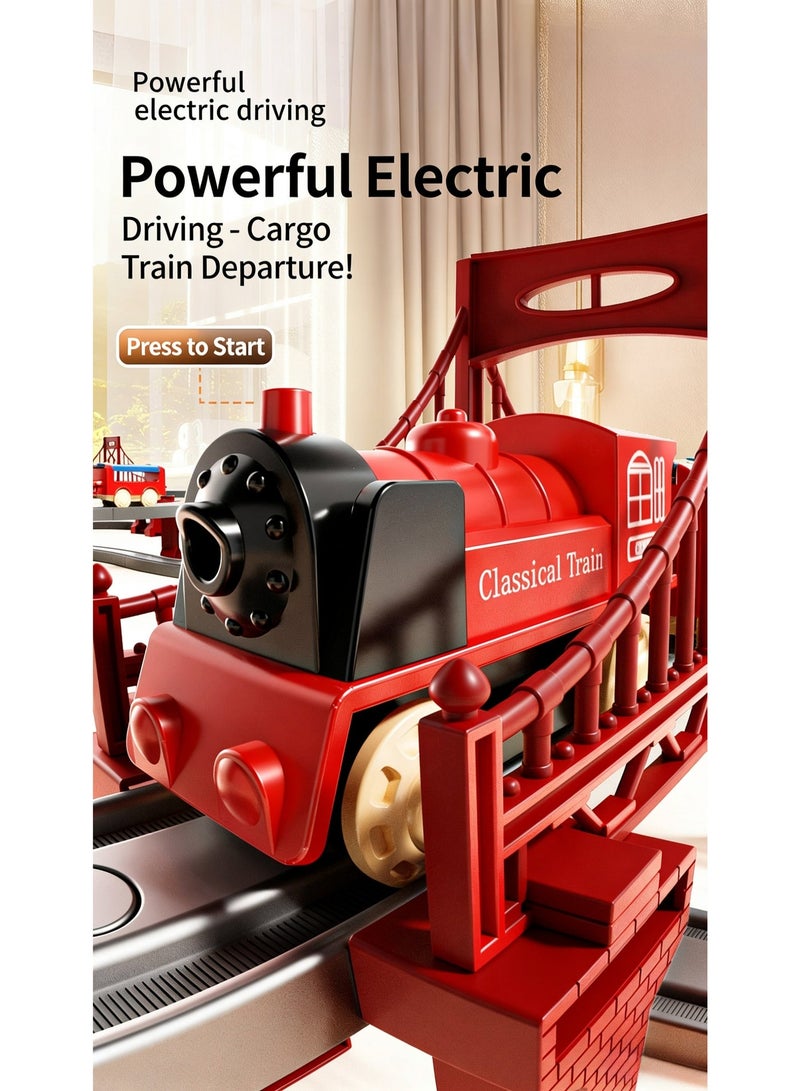 Uthriyya 110cm electric rail train playset Electric high-speed rail train toys Assemble the rail train set Model train toys Train toys with tracks Birthday present Toys for boys - Image 3