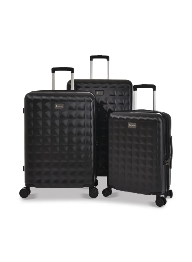MAGELLAN Hard Shell PC Trolley 3-Piece Luggage Set PC285SA/3P 20 24 28 Inch with TSA Lock USB Port 4 Double Spinner Wheels