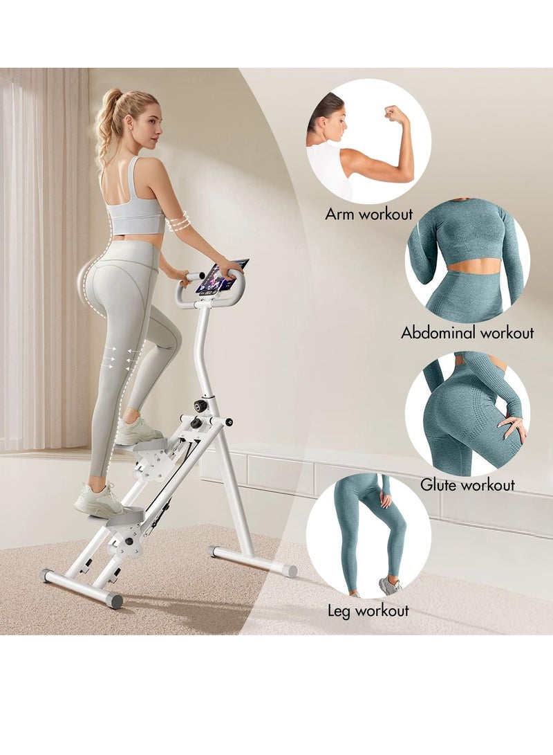 XiuWoo Indoor Multi-Function Stair Stepper Climbing Machine for Home Gym Exercise, Compact Folding Cardio Exercise Climber with Adjustable Handlebar, Vertical Climber Machine for Full-Body Workout with 330LBS Loading Capacity  - Image 2
