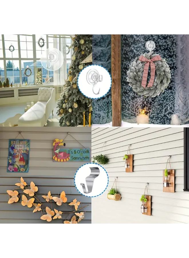 Heavy Duty Suction Hooks And No Hole Siding Clips Kit 2PCS 5PCS Removable Wall Mounts - Image 2