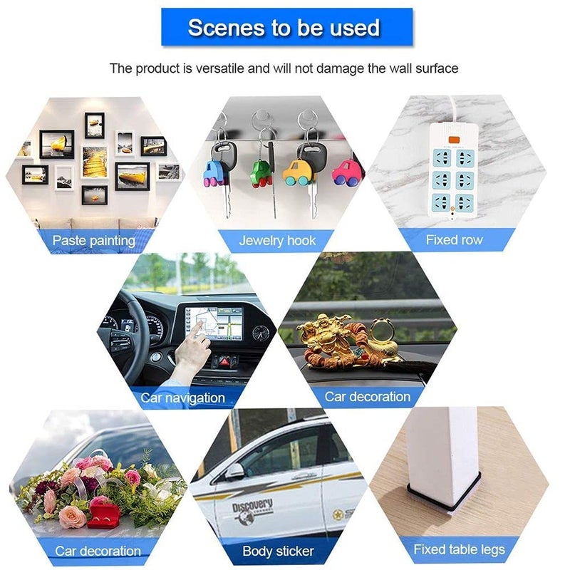 DIY Crafts CT-DIY-HI-51381 1" inch Magic Tape, Double Sided Mounting Carpet Tape, Trace Washable Romovable Strong Adhesive Rug Tape - Image 4