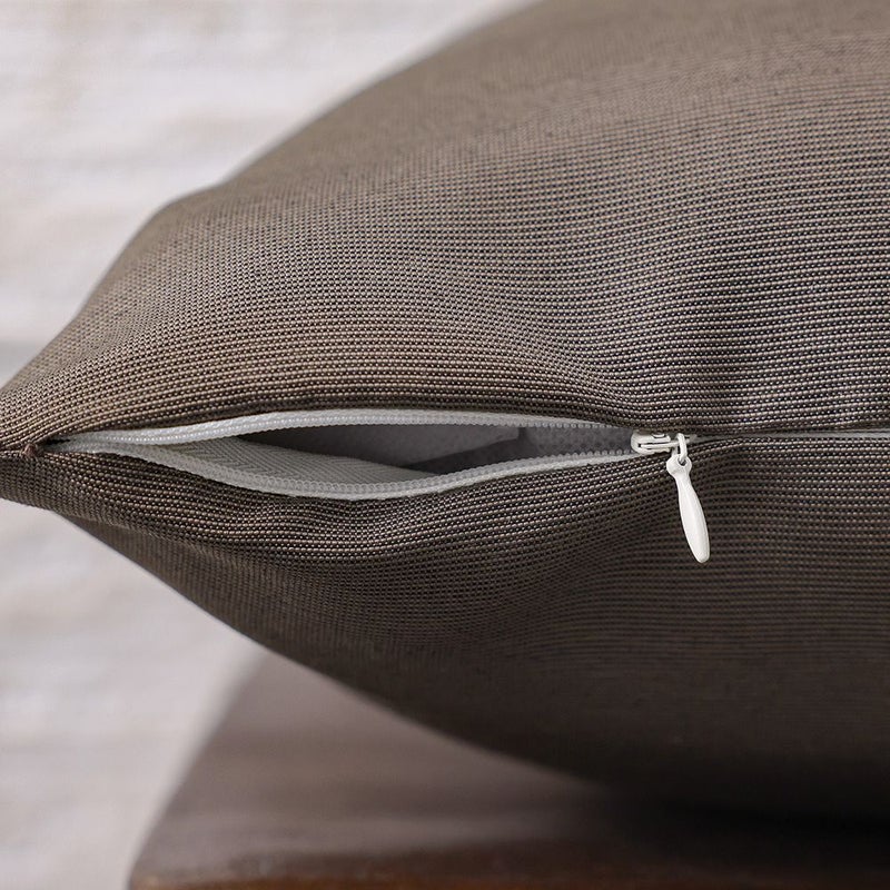 DANUBE HOME Toss Pillow With Zipper Without Piping 45X45Cm - Colormix Cocoa, Refined Zippered Toss Pillow, 100% Polyester, For Garden Seating And Balcony Corners - Image 2