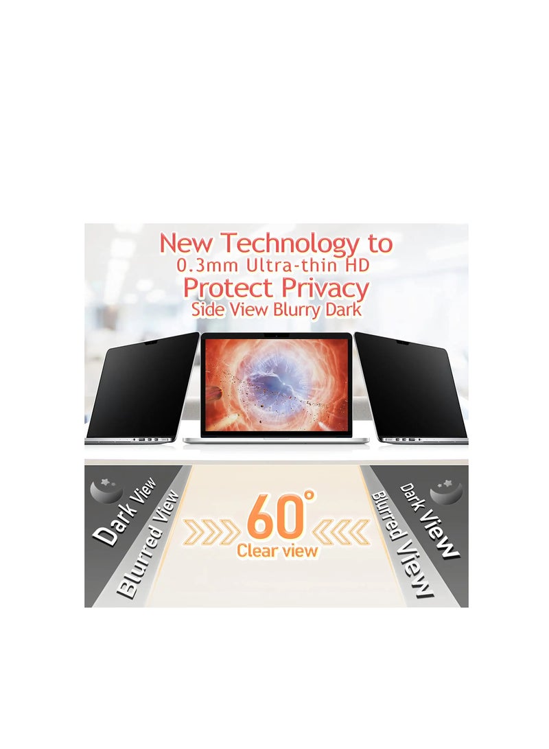 Designed for MacBook Pro 13 Inch(2016-2022, M1/M2) /MacBook Air 13 Inch(2018-2021, M1) Privacy Screen Protector --Black  - Image 2