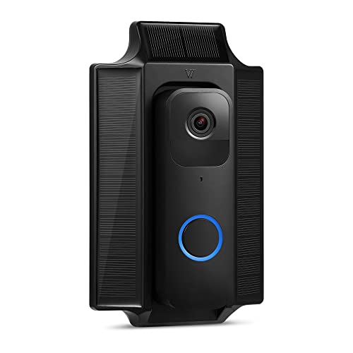 Wasserstein Solar Charger and Mount Compatible with Blink Video Doorbell Solar Power for Your Blink Video Doorbell Black NOT Compatible with AllNew Blink Video Doorbell 2nd Gen