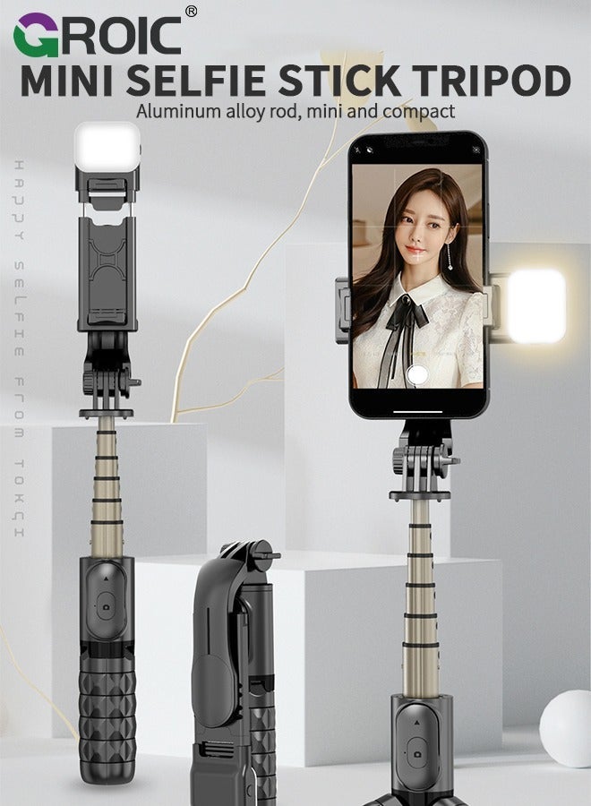 GROIC Selfie Stick Tripod, Aluminum Alloy for Cellphone Black Single Bracket Portable Automatic Rotation with Remote Control Taking Family Photos - Image 2
